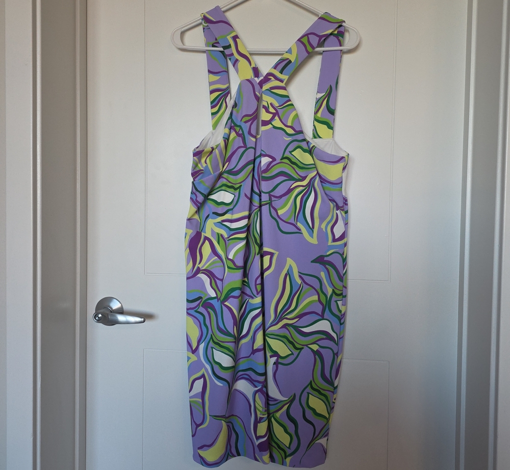 Boston Proper Lavender Multicolor Floral Mini Dress